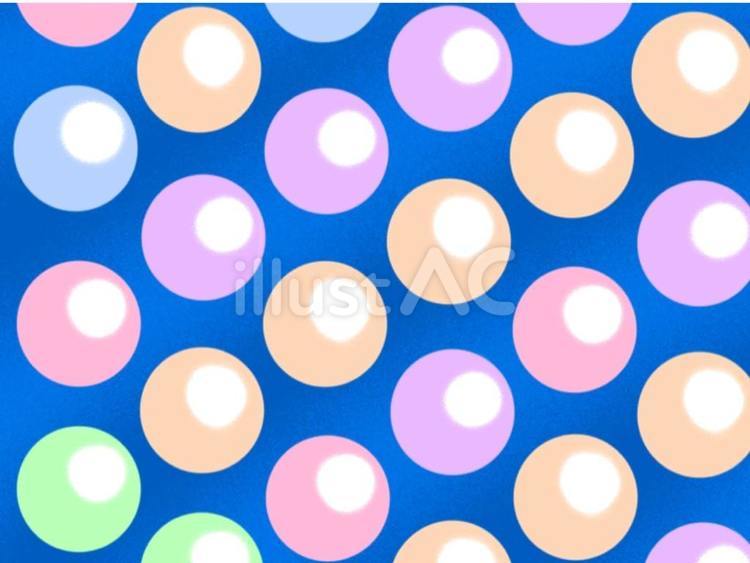 カラフルな水玉の模様（ブルー） 水玉,ドット,可愛いのイラスト素材