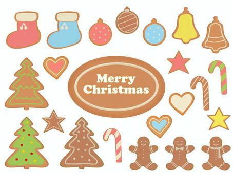 Christmas icing cookies set, cookie, christmas, sweets, JPG, PNG and AI