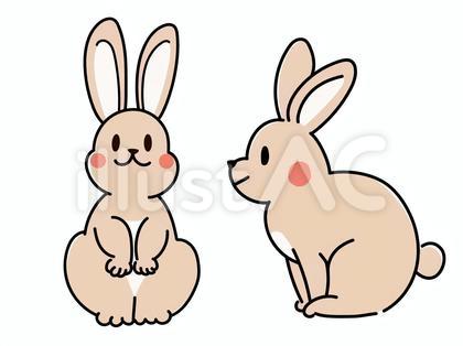 チョコンと座るウサギさん