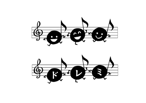 Illustration, note, musics, musical score, 