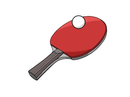 スポーツの卓球のラケットとボール 卓球,スポーツ,シェイク,サーブ,スマッシュ,ドライブ,打つ,ボール,運動,体育のイラスト素材