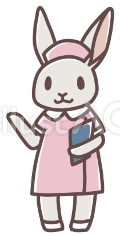 うさぎの看護師さん02 仕事,動物,医療のイラスト素材