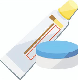 塗り薬 塗り薬,軟膏,クリーム,外用薬,皮膚外用剤,薬,腫れ,痒み,かぶれ,皮膚炎のイラスト素材