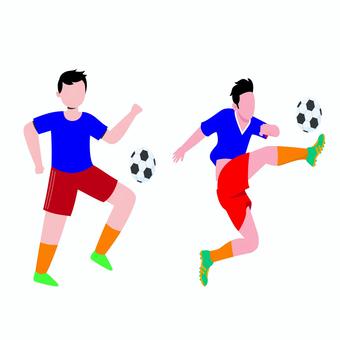 スポーツ 069 スポーツ 069 スポーツ,サッカー,サッカー選手,ボール,試合,チーム,トレーニング,男性,運動,ユニフォームのイラスト素材