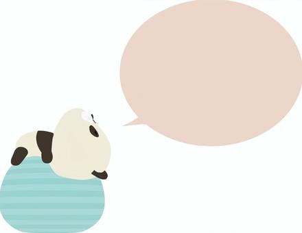 Balance ball_panda_speech balloon, , JPG, PNG and AI