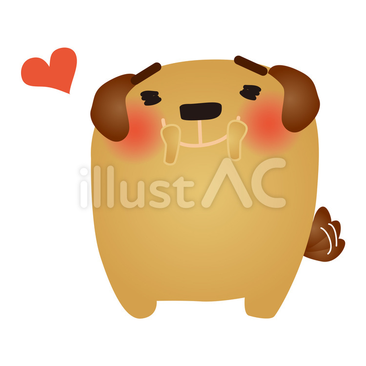 dog006 犬,もじもじ,恥ずかしいのイラスト素材