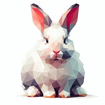 Illustration, rabbit, three-dimensional, real, 