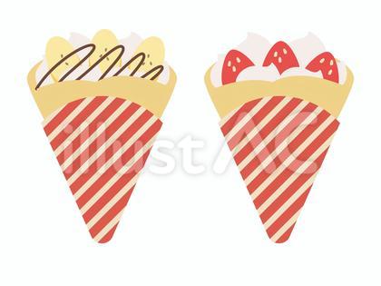 2種類の甘いクレープ