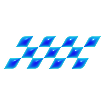 ぷっくりした青いチェックの3Dあしらい チェック,アイコン,3d,あしらい,立体,マーク,可愛い,フェミニン,模様,キュートのイラスト素材