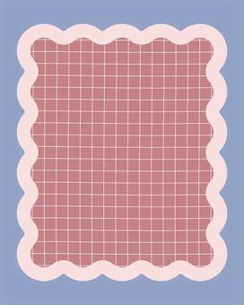 うねうねフレーム紫 背景,壁紙,柄,ベース,素材,フリー素材,フリー,かわいい,チェック,チェック柄のイラスト素材