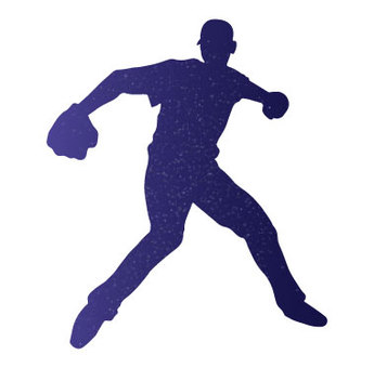 夜空シルエットの野球選手 野球,高校球児,野球選手,シルエット,ピッチャー,甲子園,スポーツ,球技,かっこいい,夜空のイラスト素材