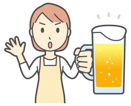  エプロン女性-416-バスト