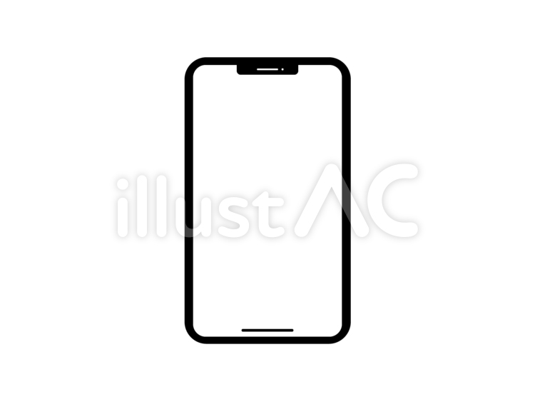 スマホ　白黒 スマホ,スマートフォン,携帯のイラスト素材
