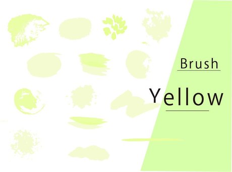 Fluffy brush watercolor_yellow, JPG and AI Fluffy brush watercolor_yellow, watercolor, brush, yellow, JPG and AI