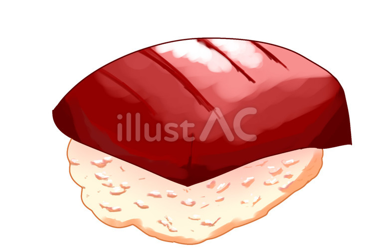 マグロのお寿司 お寿司,マグロ,手描きのイラスト素材