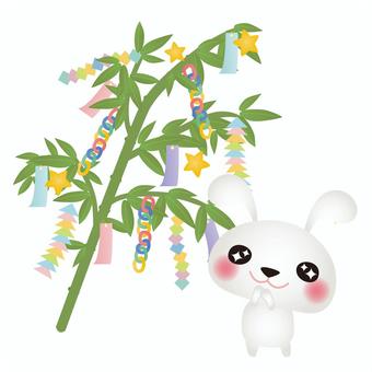 白うさぎ七夕