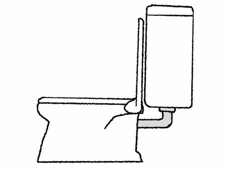 洋式トイレ 洋式トイレ,真横,タンク,pop調,手描き,挿絵,ワンポイント,素材,商用可,無料のイラスト素材