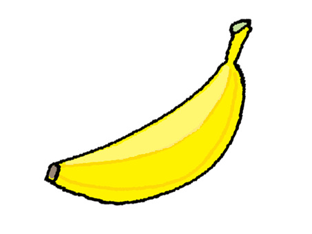 バナナ バナナ,食べ物,黄色,pop調,手描き,挿絵,ワンポイント,素材,商用可,無料のイラスト素材