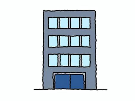 ビル 建物,ビル,オフィスビル,会社,線画,シンプル,手描きのイラスト素材