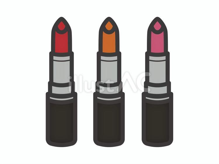 口紅3色セット02 口紅,リップ,ルージュのイラスト素材