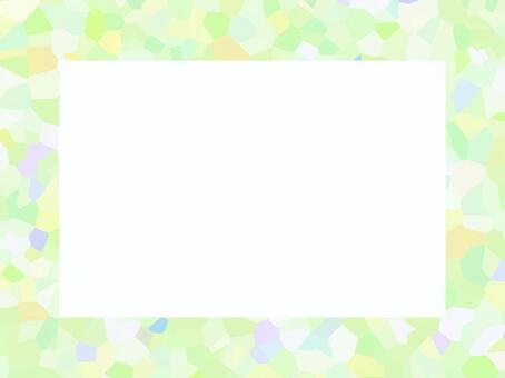 緑の幾何学模様の四角フレーム111 フレーム,飾り枠,枠,囲み,四角,四角形,緑,モザイク,カラフル,長方形のイラスト素材