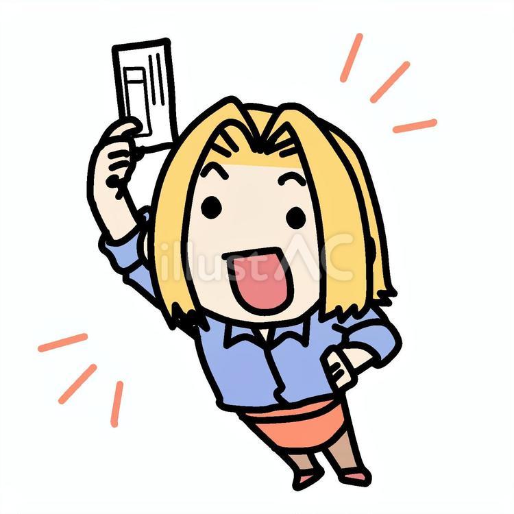 投票用紙と金髪女性 金髪,投票用紙,選挙のイラスト素材