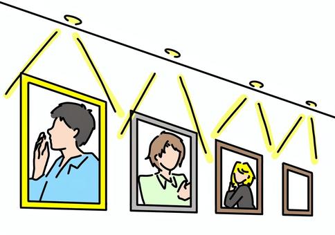 ホストの写真とライト ホスト,ライト,ランキング,宣材写真,カラーのイラスト素材