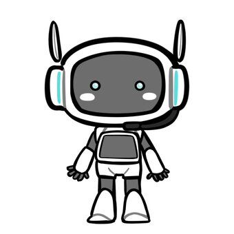 ロボット　AI　真顔 ロボット,ai,キャラクター,機械,ファンタジー,かわいい,データ,人工知能,デジタル,機械学習のイラスト素材
