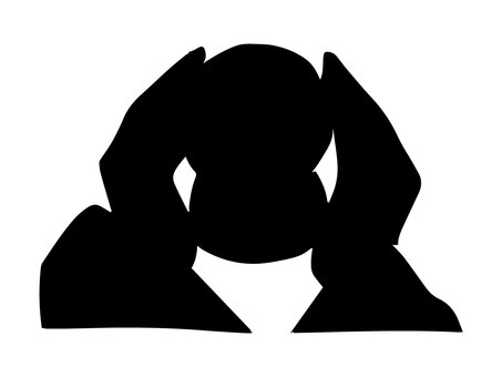 占い師の手元のシルエット 占い,占い師,水晶玉,かざす,手元,占う,視る,両手,手描き,シルエットのイラスト素材