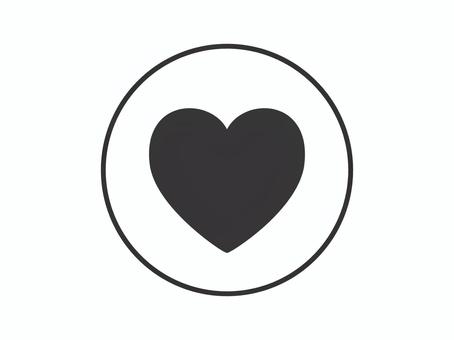 シンプルなお気に入りマークのアイコン アイコン,カラー,図形,シンプル,オシャレ,デザイン,イラスト,ベクター,ハート,お気に入りのイラスト素材