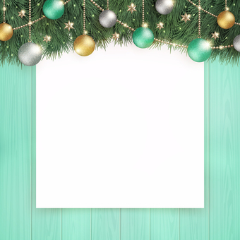 クリスマスツリーとターコイズのボード ツリー,クリスマス,フレーム,背景,クリスマスツリー,カワイイ,ガーリー,メリー,もみの木,モミのイラスト素材