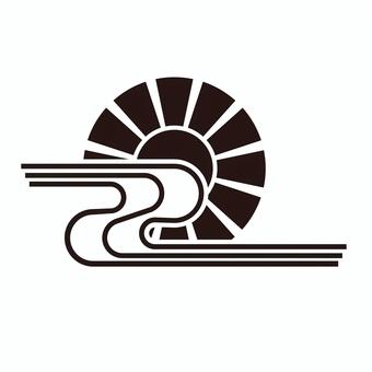 家紋　日紋 家紋,紋,日紋,紋章,紋様,文様,象徴,家系,家柄,血統のイラスト素材