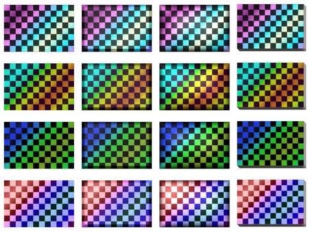 市松模様のアイコン　セット 市松模様,アイコン,ボタン,セット,柄,パターン,和風,和柄,縁起,めでたいのイラスト素材