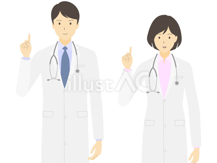 指差しする医者 医者,医療,ドクターのイラスト素材