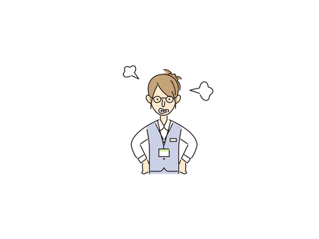 怒る女性事務員 怒り,勢い,叱責,主張,激怒,カラー,女性,事務員のイラスト素材