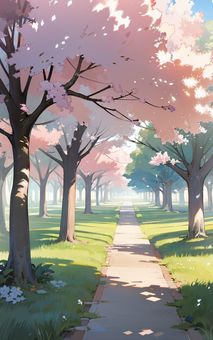 Illustration, wood, flower, road, 