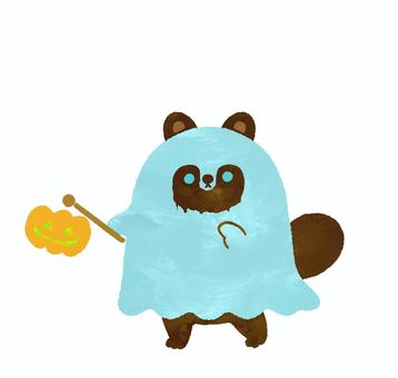 Lantern and Ghost Raccoon Halloween, JPG, PNG and AI Lantern and Ghost Raccoon Halloween, halloween, raccoon, obake, JPG, PNG and AI