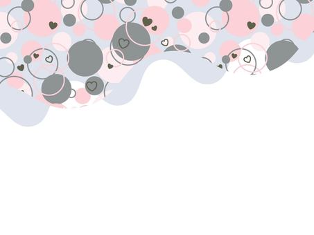 Drooping gray and heart pattern, , JPG, PNG and AI