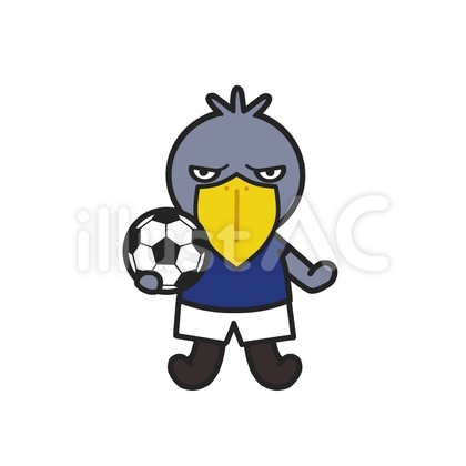 サッカーボールを持つハシビロコウ