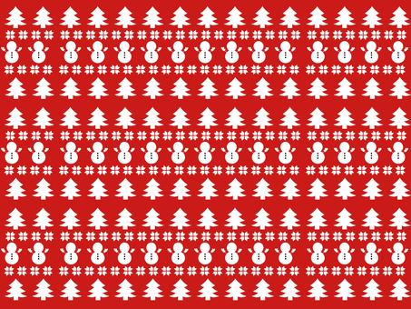 クリスマスモチーフの背景(赤) クリスマスモチーフの背景(赤) クリスマス,モチーフ,雪だるま,もみの木,クリスマスツリー,雪,雪柄,イラスト,手描き,冬のイラスト素材