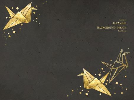 Gold leaf woven crane Japanese background 218, JPG, PNG and AI Gold leaf woven crane Japanese background 218, , JPG, PNG and AI