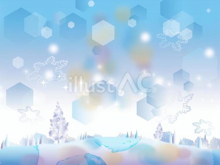 氷の舞２ 冬,雪,雪原のイラスト素材