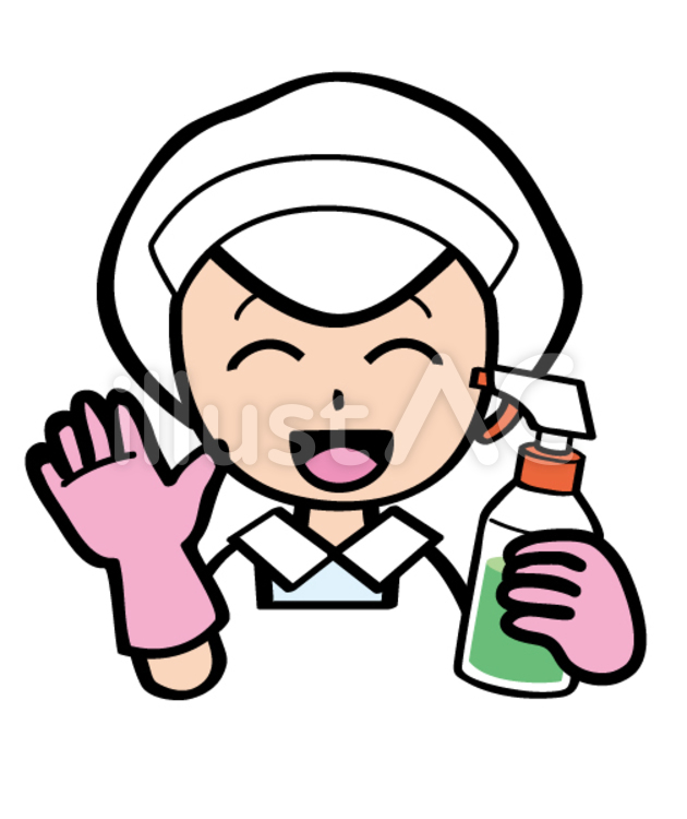 笑顔の調理師さん 調理員,ひとり,社員食堂のイラスト素材