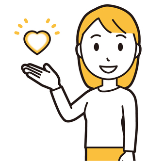  ロングヘア女性(黄)-478-バスト