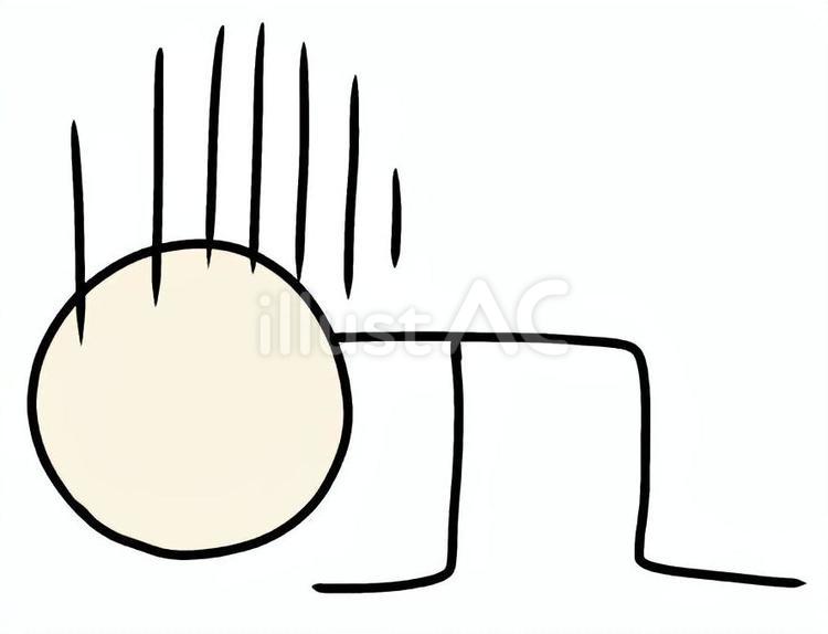 落ち込む棒人間 棒人間,感情,ショックのイラスト素材