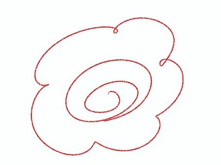 花マル① 花マル,花,まる,手描き,勉強,正解,可愛い,色鉛筆,丸付け,おしゃれのイラスト素材