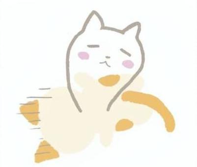 猫倒れる 猫,倒れる,疲れる,ゆるい,可愛いのイラスト素材