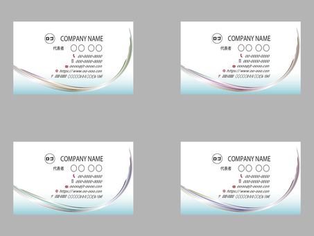 Illustration, business card design, business card, set, 