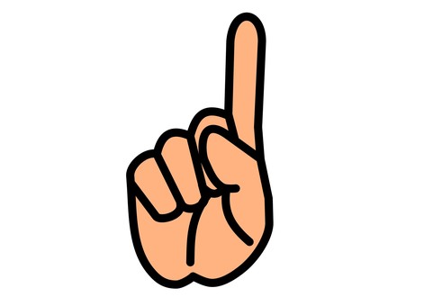 hand with index finger up, hand, means, a signature, JPG and PNG