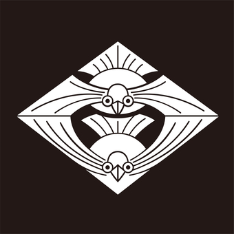 家紋 雀 家紋 雀 家紋,紋,紋章,雀,動物紋,文様,紋様,家系,血すじ,血統のイラスト素材